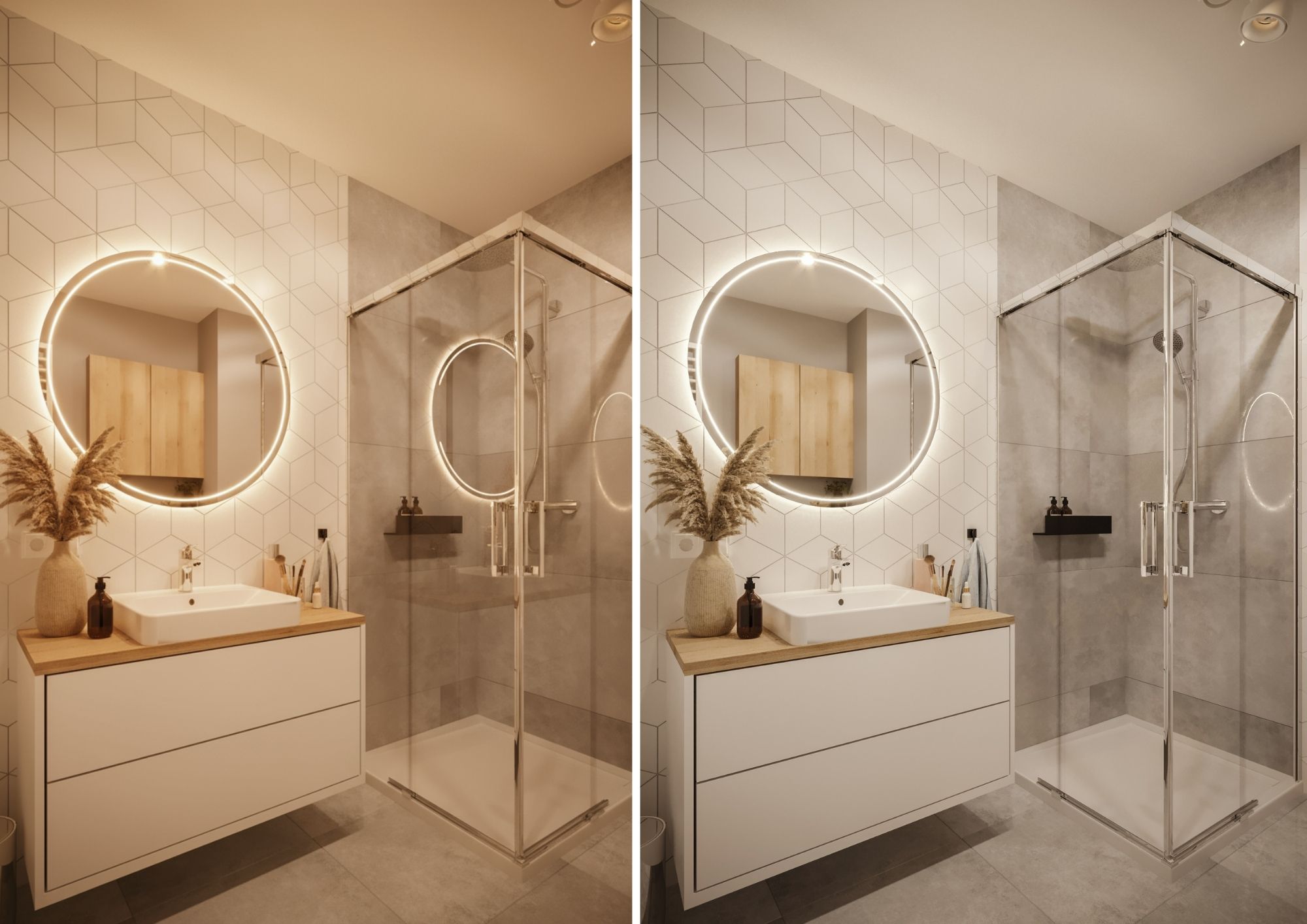 projekt łazienki opole katarzyna witoń kwkoncept, wnętrze mieszkania oświetlenie