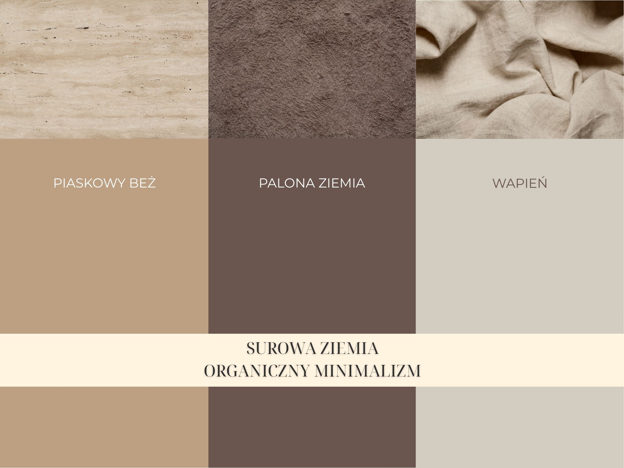 Paleta kolorów NCS 2026 - modne beże i brązy we wnętrzach