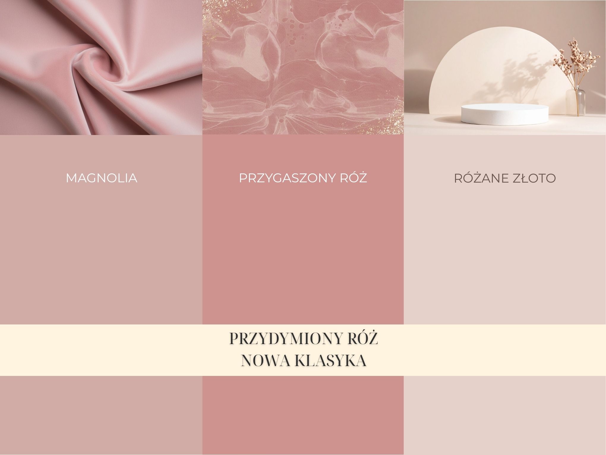 Przygaszony róż i magnolia - modne kolory ścian