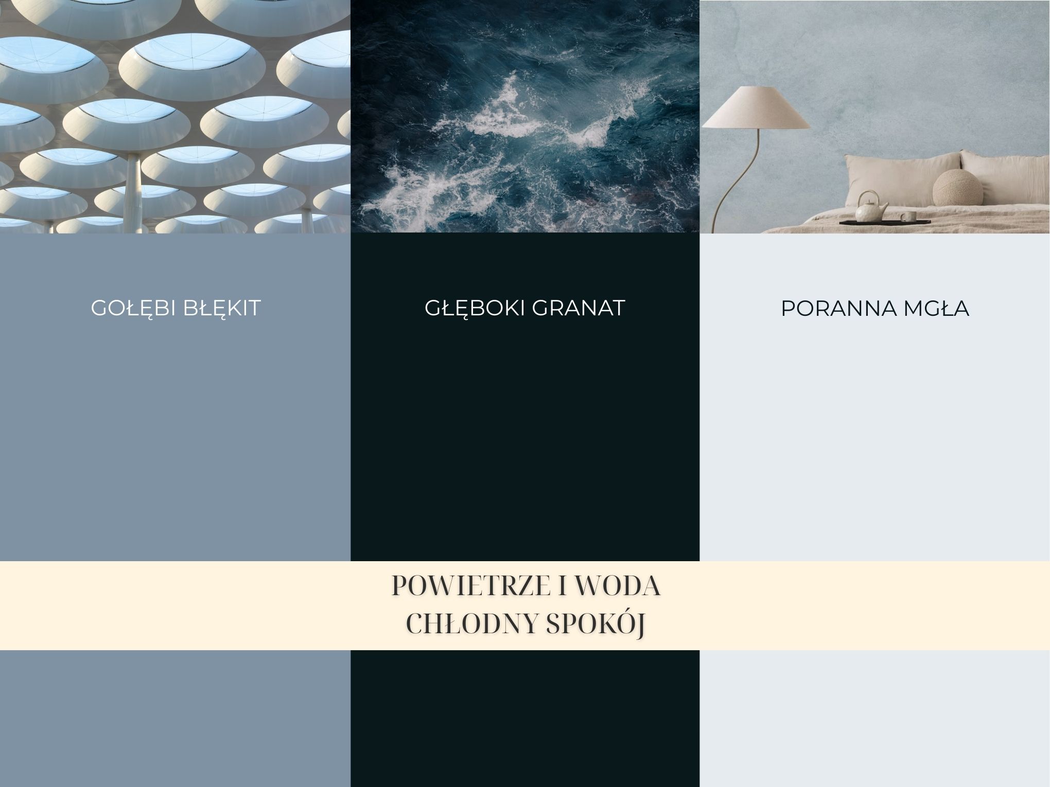 Błękit i granat w łazience 2026 - inspiracje