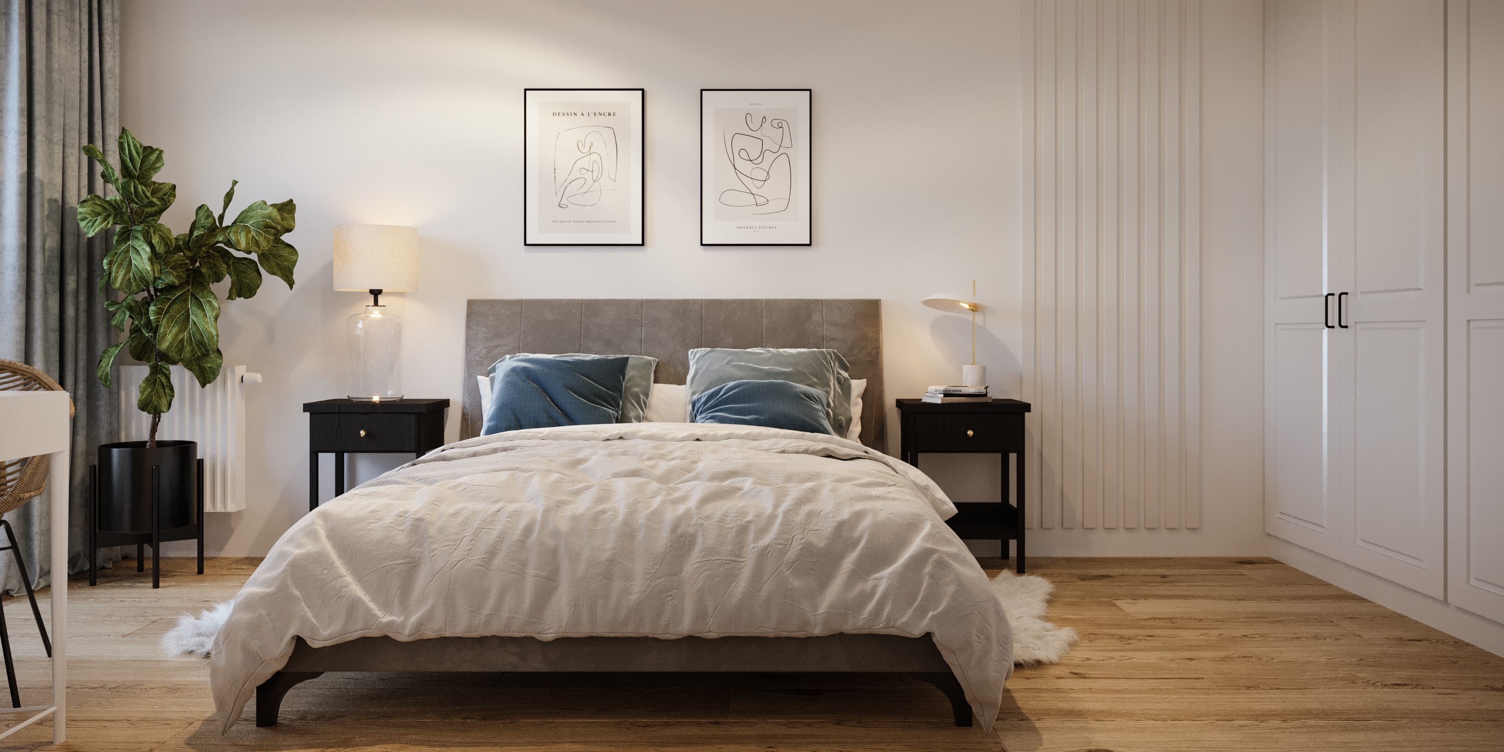 projekt sypialni opole katarzyna witoń kwkoncept, wnętrze mieszkania oświetlenie