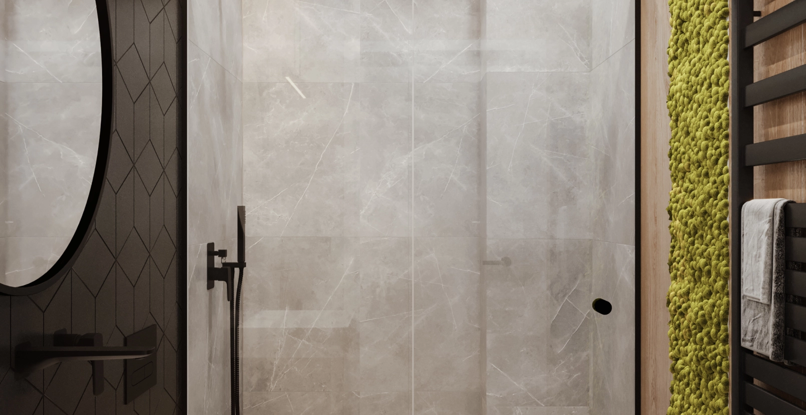 Projekt mieszkania - nowoczesne wnętrze z elementami natury zdjęcie: 6