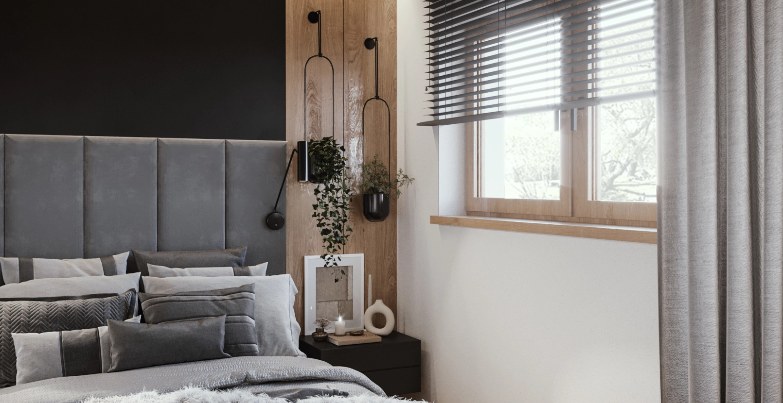 Projekt mieszkania - nowoczesne wnętrze z elementami natury zdjęcie: 8